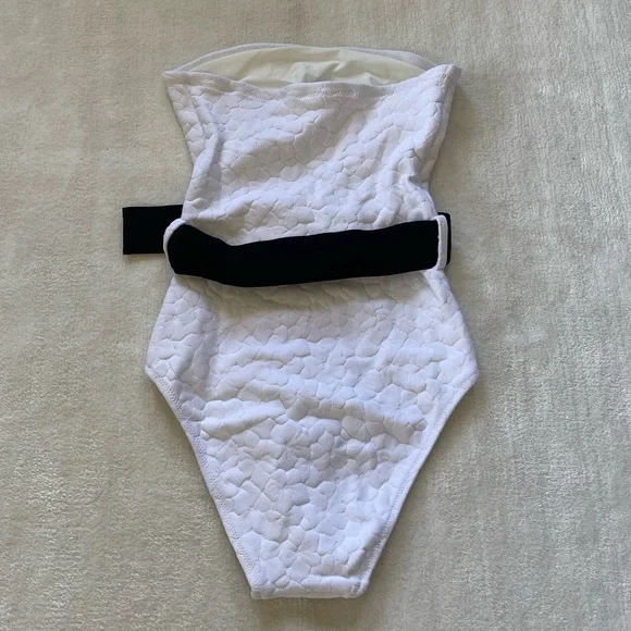 Solid & Striped The Madeline Belt Floral One-Piece - Picture 2 of 3